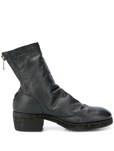 Guidi Worn Effect Boots In Black