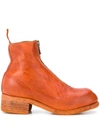 Guidi Zip Detail Boots In Orange