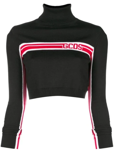 Gcds Logo Band Cropped Jumper In Black
