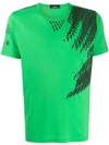 Stone Island Shadow Project Abstract Print T-shirt In Green