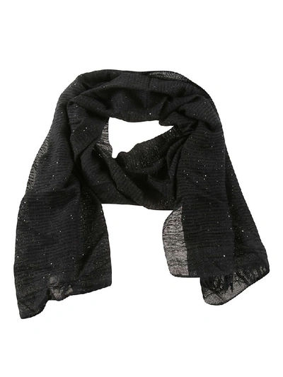 Fabiana Filippi Striped Scarf In Nero