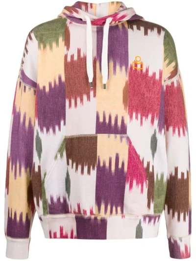 Isabel Marant Viley Printed Fleece-back Cotton-jersey Hoodie In White