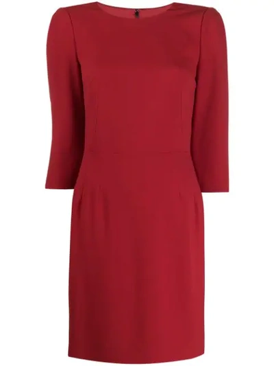 Dolce & Gabbana Fitted Mini Dress In Red