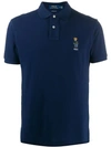 Polo Ralph Lauren Embroidered Signature Teddy Polo Shirt In Blue