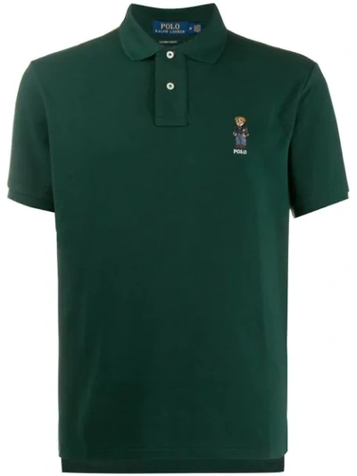 Polo Ralph Lauren Signature Embroidered Teddy Polo Shirt In Green