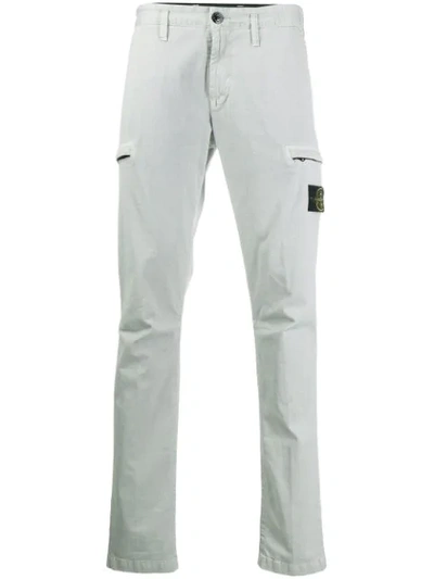 Stone Island Loose Fit Cargo Trousers In Grey