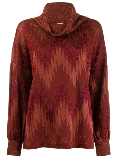 Missoni Zig Zag Print Jumper In Fire