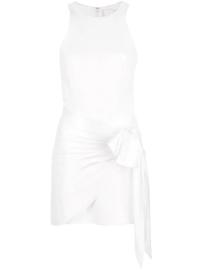 Cinq À Sept Windsor Sash-tie Mini Dress In Ivory