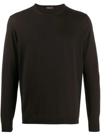 Roberto Collina Soft Knit Jumper In Brown