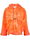 Collina Strada Gathered Hoodie In Orange