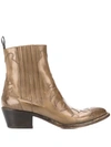 Sartore Western Appliqué Boots In Brown