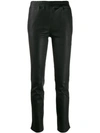 Arma Leather Skinny Cropped Trousers In Black
