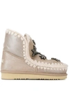 Mou Eskimo Boots In Stone Metallic