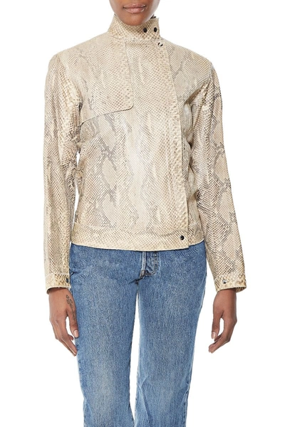 Pre-owned Ysl 2000s Beige Python Jacket