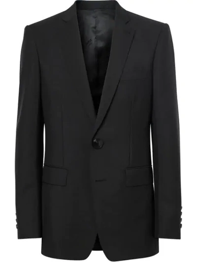 Burberry English Fit Wool Mohair Tailored Jacket In Schwarz