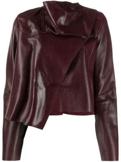 Isabel Marant Étoile Wrap Style Leather Jacket In Red