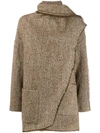 Isabel Marant Étoile Draped Detail Coat In Green