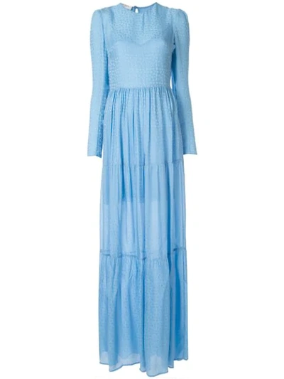 Philosophy Di Lorenzo Serafini Jacquard Print Dress In Blue
