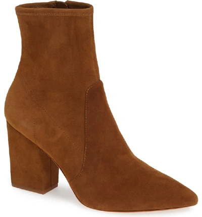 Loeffler Randall Women's Isla Pointed Toe Block Heel Booties In Cacao