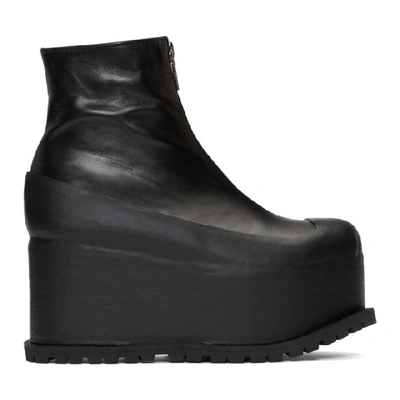 Sacai 80mm Platform Ankle Boots In 001 Black