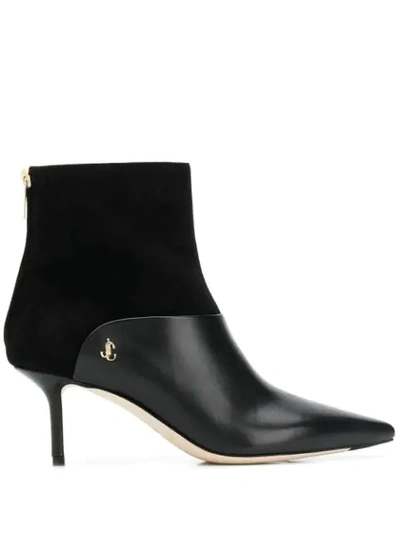 Jimmy Choo Black Leather Ankle Boots