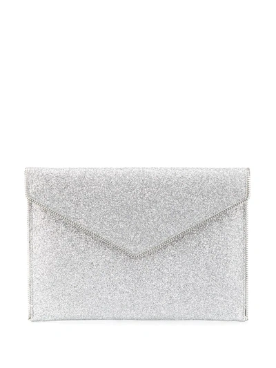 Rebecca Minkoff Women's Leo Glitter Envelope Clutch In Silver