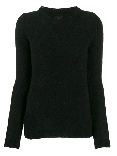 Thom Krom Long-sleeve Fitted Jumper In Black