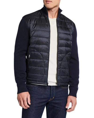 Ralph Lauren Men's Hybrid Lightweight Full-zip Jacket In Navy