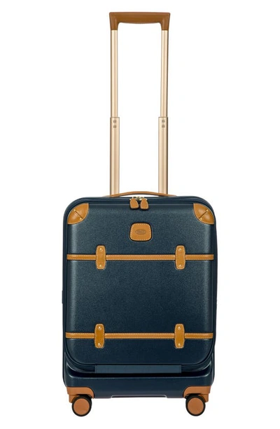 Bric's Bellagio 2.0 21 Carry On Spinner Trunk With Pocket In Blue