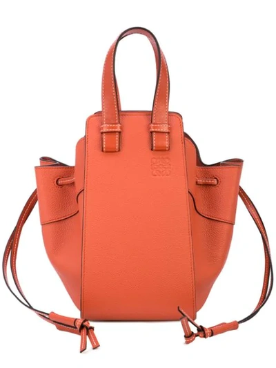 Loewe Hammock Drawstring Mini Bag In Orange