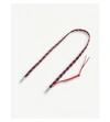 Loewe Thin Braided Leather Strap In Navy/red