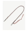Loewe Thin Braided Leather Strap In Salmon/white