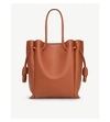 Loewe Flamenco Knot Small Leather And Suede Tote Bag In Rust Color