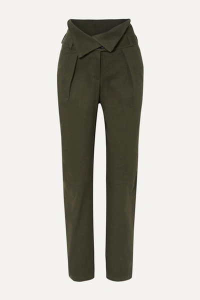 The Range Stretch-cotton Twill Tapered Pants In Green