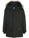 Canada Goose Men's Langford Arctic-tech Parka Jacket With Fur Hood - Fusion Fit In Black