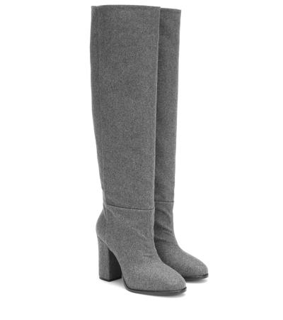 Dries Van Noten Over-the-knee Boots In Grey