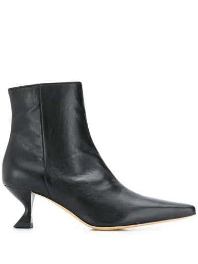 Kalda Silex 65 Black Leather Ankle Boots