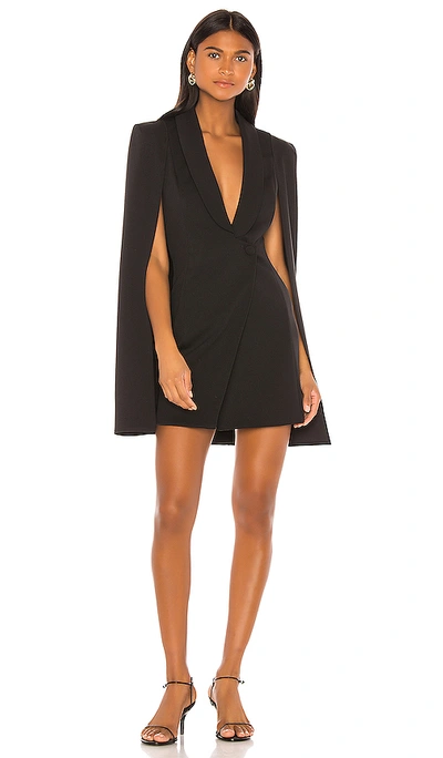 Katie May Boss Lady Mini Cape Dress In Black