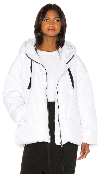 Free People Hailey Hooded Puffer Jacket In White