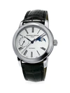 Frederique Constant Men's Swiss Automatic Classic Moonphase Manufacture Black Leather Strap Watch 42mm