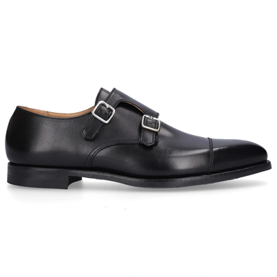 Crockett & Jones Monk Shoes Lowndes In Black