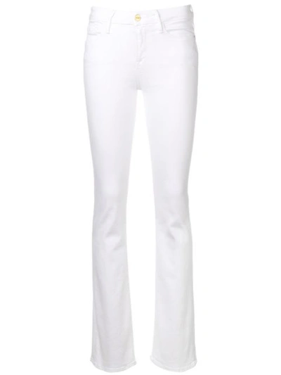 Frame Le Mini High-rise Bootcut Jeans In White