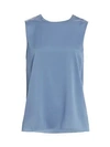 Theory Women's Straight Silk Shell Top In Cornflower