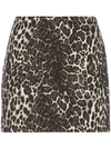 Alice And Olivia Alice + Olivia Elana Leopard Jacquard Mini Skirt In Brown/multi