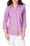Foxcroft Cici Cotton Non-iron Tunic Shirt In Aster