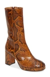 Miista Women's Carlota Snake Print Boots In Citrine Snake