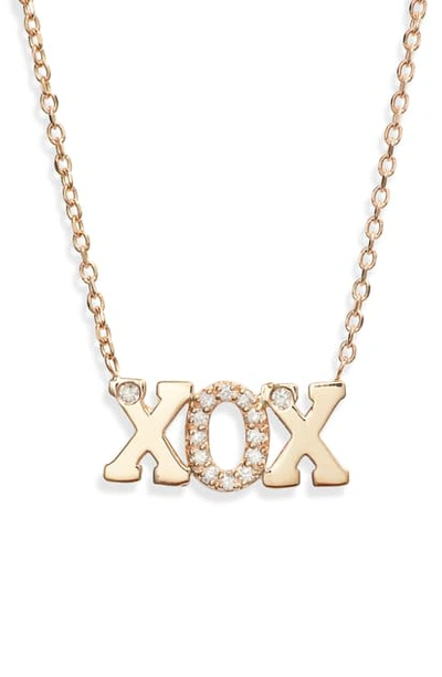 Anzie Xox Diamond Pendant Necklace In Gold/ Diamond