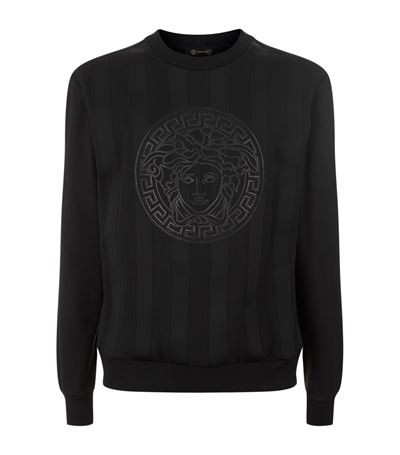 Versace Medusa Mosaic Sweatshirt In Black | ModeSens