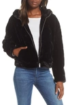 Ugg Mandy Faux Fur Hooded Jacket In Black