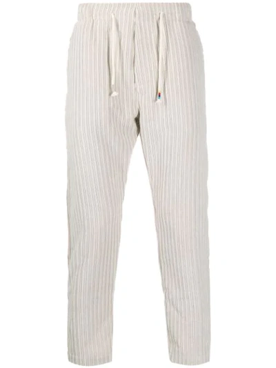 The Silted Company Straight-leg Ribbed Trousers In Offwhite